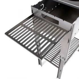 Мангал складной, 718х310х752 мм, со столиком и подставкой под казан, толщина 2 мм, в сумке, СЛЕДОПЫТ