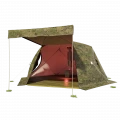 Палатка зимняя ЧУМ 2 (трехслойная, камыш с выводом под трубу и навесом)